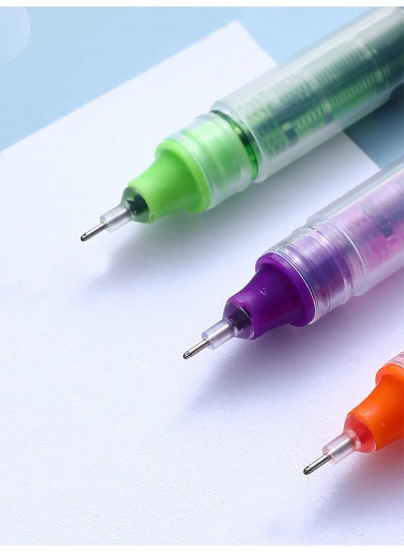 كاكو 12 حزمة أقلام جيل ألوان مختلطة، حبر سريع الجفاف وسلس 0.5 مم إبري دقيق، سعة كتابة كبيرة 1000 متر للوازم العودة للمدرسة والمكتب والطلاب - Image 5